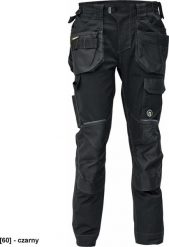 CERVA DAYBORO spodnie - męskie spodnie robocze, odblaskowe elementy, 100 % TRIFIBETEX - czarny 44. Czarne spodnie materiałowe męskie CERVA, m, bez wzorów. Za 163.59 zł.
