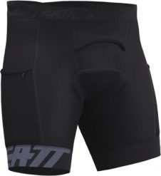 Spodenki wewnętrzne z pampersem LEATT Short Liner MTB 3.0. Czarne krótkie spodenki sportowe męskie LEATT, s, bez wzorów, z materiału. Za 399.00 zł.