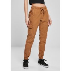 Spodnie damskie Urban Classics high waist Cargo Jogging. Brązowe spodnie dresowe damskie Urban Classics, m, bez wzorów, z dresówki. Za 165.00 zł.