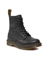 Dr. Martens Botki Pascal 13512006 Czarny. Czarne botki damskie Dr. Martens, ze skóry, bez obcasa, bez zapięcia. Za 649.00 zł.
