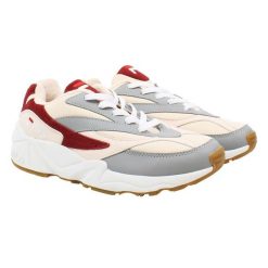 Niskie Skórzane Buty Treningowe Dla Kobiet 94. Czerwone obuwie sportowe damskie Fila, bez wzorów, z materiału. Za 397.99 zł.
