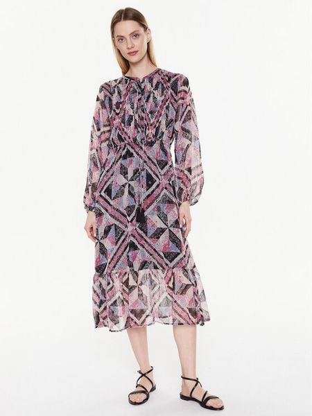 Pepe Jeans Sukienka codzienna Patricia PL953207 Kolorowy Regular Fit. Sukienki damskie Pepe Jeans, na co dzień, s, bez wzorów, z jeansu, bez kołnierzyka, bez ramiączek, proste. Za 439.99 zł.