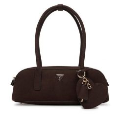 Torebka Guess. Brązowe torebki do ręki damskie Guess, z aplikacjami, klasyczne, bez dodatków. Za 495.99 zł.