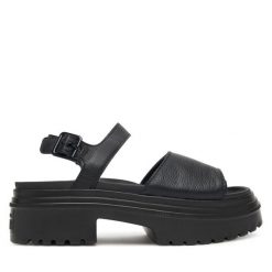 Sandały Converse. Czarne sandały damskie Converse, bez wzorów, bez obcasa, na płaskiej podeszwie, bez zapięcia. Za 229.99 zł.