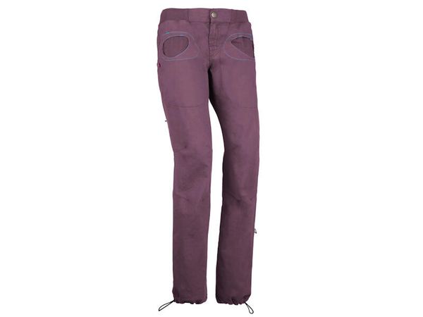 Spodnie wspinaczkowe damskie E9 Onda Slim2. Fioletowe spodnie materiałowe damskie E9, l, bez wzorów, z bawełny, z podwyższonym stanem. Za 479.90 zł.