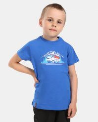 Chłopięca bawełniana koszulka Kilpi SALO-JB. Niebieskie t-shirty dla chłopców Kilpi, bez wzorów, z bawełny, bez ramiączek. Za 50.25 zł.