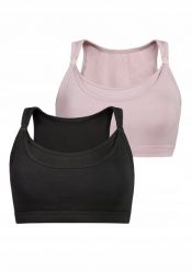 2Pack topów damskich do karmienia Maya Czarny-Kakaowy L. Brązowe koszule damskie Teyli, l, bez wzorów, bez kołnierzyka, bez ramiączek. Za 225.57 zł.