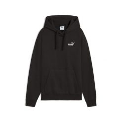 Damska wygodna bluza z kapturem Essentials z małym logo No. 1 PUMA Black. Czarne bluzy sportowe damskie Puma, bez wzorów, z gumy, z kapturem, do biegania. W wyprzedaży za 154.00 zł.