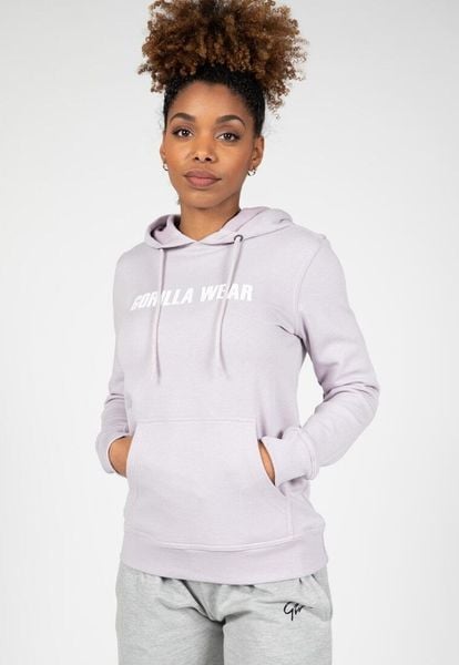 Charlotte Bluza z kapturem ilac. Fioletowe bluzy damskie GORILLA WEAR, xs, bez wzorów, z bawełny, z kapturem, na fitness i siłownię. Za 305.00 zł.