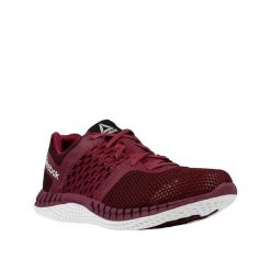 Buty Reebok Zprint Bordeaux. Czerwone obuwie sportowe damskie Reebok, bez wzorów, z materiału, do biegania. Za 313.00 zł.