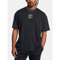 Koszulka męska sportowa Under Armour UA M HW OS SM BOX SS. Czarne koszulki sportowe męskie Under Armour, m, bez wzorów, bez kołnierzyka, bez ramiączek. W wyprzedaży za 109.00 zł.