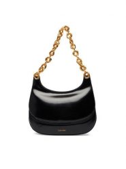 Calvin Klein Torebka Chain Shoulder Bag LV04F3403G Czarny. Czarne torebki do ręki damskie Calvin Klein, bez wzorów, ze skóry, bez dodatków. Za 569.99 zł.