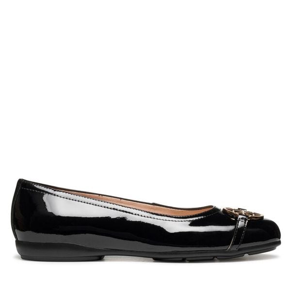 Baleriny Geox. Czarne baleriny damskie Geox, bez wzorów, bez obcasa. Za 254.99 zł.