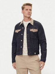 Guess Kurtka przejściowa 177333 Niebieski Classic Fit. Niebieskie kurtki męskie Guess, m, z aplikacjami, z bawełny, bez kaptura. Za 379.99 zł.