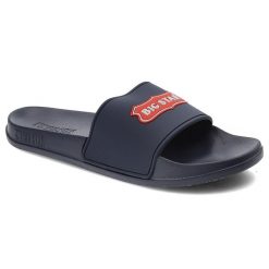 Granatowe Klapki Basenowe Big Star Unisex. Niebieskie klapki męskie Big Star, retro. Za 69.99 zł.