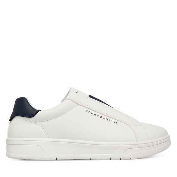 Sneakersy Tommy Hilfiger. Białe trampki i tenisówki chłopięce Tommy Hilfiger, bez wzorów, bez zapięcia. Za 243.99 zł.
