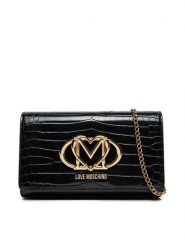 LOVE MOSCHINO Torebka JC4047PP1MLE100A Czarny. Czarne torebki do ręki damskie Love Moschino, bez wzorów, ze skóry, wizytowe, bez dodatków. Za 389.99 zł.