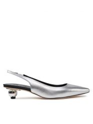 Weekend Max Mara Czółenka Gallico 2515521034600 Srebrny. Szare czółenka damskie Weekend Max Mara, bez wzorów, ze skóry, bez obcasa, bez zapięcia. Za 1,169.00 zł.