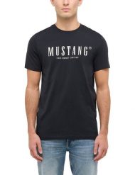 Męski T-Shirt Mustang Style Austin Jet Black 1016480 4188. Czarne t-shirty męskie Mustang, m, bez wzorów, bez kołnierzyka. Za 69.99 zł.