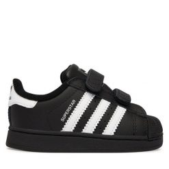 Sneakersy adidas. Czarne trampki i tenisówki chłopięce Adidas, bez wzorów, bez zapięcia. Za 279.99 zł.