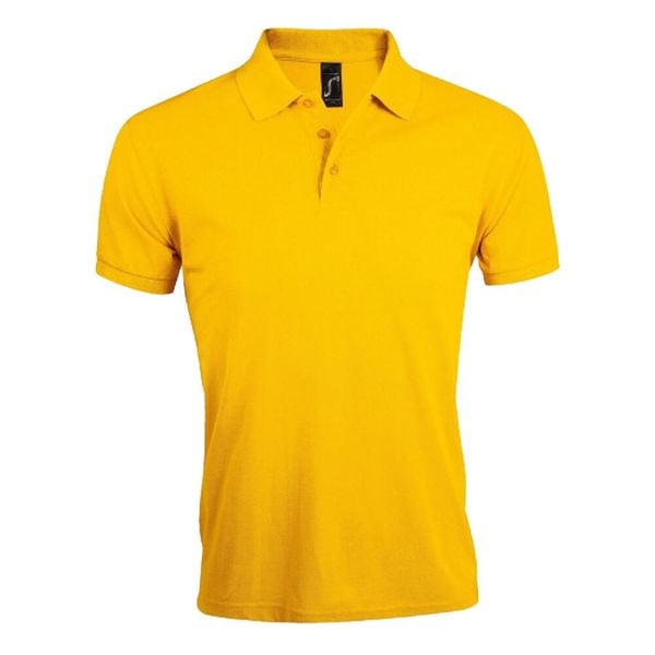 Męska Koszulka Polo Prime. Żółte koszulki polo męskie SOL'S, m, bez wzorów, z bawełny, bez ramiączek. Za 123.99 zł.