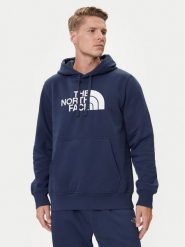 The North Face Bluza Drew Peak NF0A89EM Granatowy Regular Fit. Niebieskie bluzy męskie The North Face, m, bez wzorów, z bawełny, bez kaptura. Za 279.99 zł.