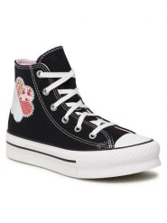 Converse Trampki Chuck Taylor All Star Eva Lift Hi A05166C Czarny. Czarne trampki i tenisówki dziewczęce Converse, bez wzorów, z materiału, bez zapięcia. Za 299.99 zł.