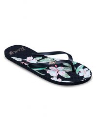 Sandały dla Kobiety NEW VIVA PRINTED. Zielone sandały damskie Roxy, bez wzorów, z gumy, bez obcasa, bez zapięcia. Za 84.99 zł.