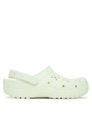 Crocs Klapki Classic Floral Cut-Out Clog 210927 Zielony. Zielone klapki damskie Crocs, bez wzorów, z tworzywa sztucznego, bez obcasa. Za 179.99 zł.
