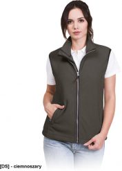 Reis VHONEY-L Bezrękawnik damski z polaru, kołnierz ze stójką, ciemnoszary S. Szare kurtki damskie Reis, l, bez wzorów, z polaru, bez kaptura. Za 96.74 zł.