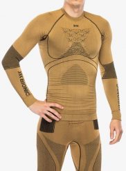 Bluza termoaktywna męska X-Bionic Radiactor 4.0 L/S. Brązowe bluzy męskie X Bionic, l, bez wzorów, z materiału, bez kaptura, do biegania. Za 603.43 zł.