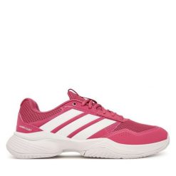 Buty do tenisa adidas. Czerwone obuwie sportowe damskie Adidas, bez wzorów, tenisowe. Za 329.99 zł.