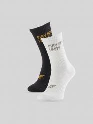 4F Skarpetki długie (2-pack) męskie - multikolor 43-46. Skarpety męskie 4f, bez wzorów, z bawełny. Za 49.99 zł.