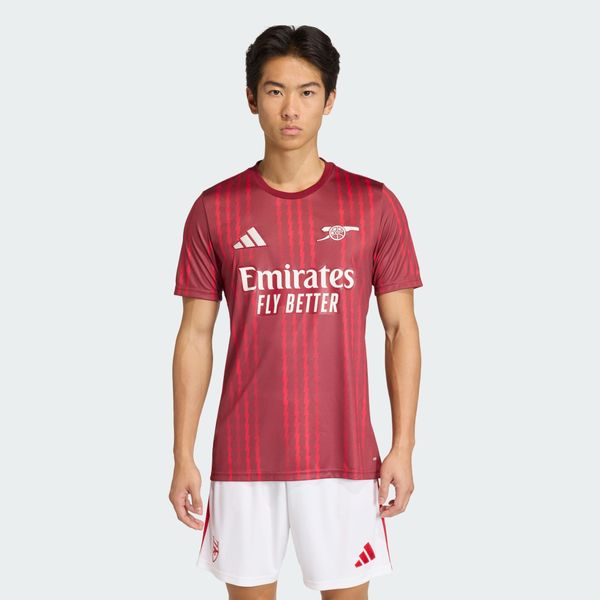 Sweter Arsenal FC 26 Pre-Match. Czerwone swetry przez głowę męskie Adidas, l, bez wzorów, z materiału, bez kołnierzyka. Za 299.00 zł.