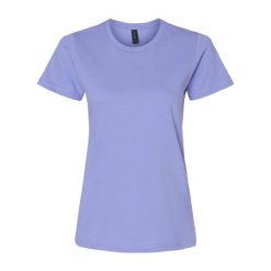 Damska Koszulka Softstyle O Średniej Grubości. Fioletowe koszulki sportowe damskie Gildan, xl, bez wzorów, bez kołnierzyka, bez ramiączek, trekkingowe. Za 33.99 zł.