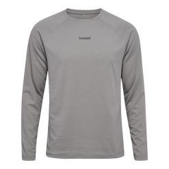 Koszulka z długim rękawem Hummel Momentum. Szare bluzki z długim rękawem męskie Hummel, xl, bez wzorów, z materiału, bez kołnierzyka. Za 212.00 zł.