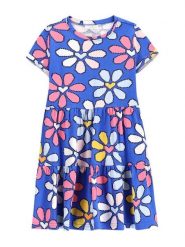 Coccodrillo Sukienka codzienna WC5129203VGC Niebieski Regular Fit. Niebieskie sukienki dla dziewczynek COCCODRILLO, bez wzorów, z bawełny, bez ramiączek. Za 39.99 zł.