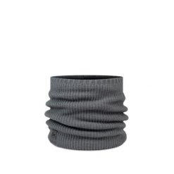 Bandana BUFF KNITTED & FLEECE NECKWARMER RUTGER IRON. Szare szaliki i chusty damskie Buff, na zimę, bez wzorów, sportowe. W wyprzedaży za 118.93 zł.