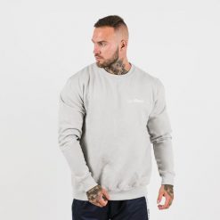 Bluza męska fitness luźna szara PRO Jumper. Szare bluzy męskie GYMBEAM, m, bez wzorów, z bawełny, bez kaptura, na fitness i siłownię. Za 98.90 zł.