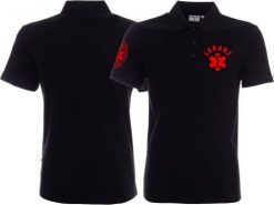 LPP - Promostars Koszulka Polo ratownicza czarna męska FUNKCYJNA - nadruk FLUO przód + rękawek. Czarne koszulki polo męskie LPP - Promostars, m, bez wzorów, bez ramiączek. Za 103.99 zł.