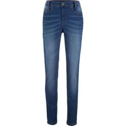 Dżinsy SKINNY z wygodnym paskiem bonprix niebieski "stone”. Niebieskie jeansy damskie bonprix. Za 99.99 zł.