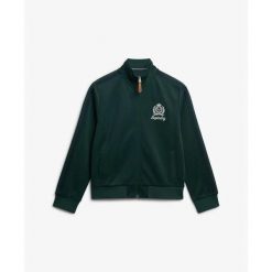 Damska bluza dresowa Superdry Country Club. Zielone kurtki sportowe damskie Superdry., bez wzorów, z dresówki, bez kaptura. Za 349.55 zł.