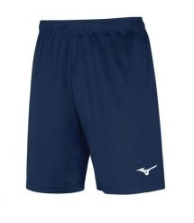 Szorty Mizuno Trad Shukyu. Niebieskie krótkie spodenki sportowe męskie Mizuno, l, bez wzorów, z materiału, na fitness i siłownię. Za 117.50 zł.