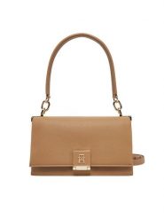 Tommy Hilfiger Torebka Th Her Med Crossover AW0AW17216 Brązowy. Brązowe torebki do ręki damskie Tommy Hilfiger, bez wzorów, ze skóry, bez dodatków. Za 493.99 zł.