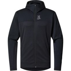 Bluza z kapturem męska Lark Mid Hood. Czarne bluzy męskie Haglöfs, m, bez wzorów, z kapturem, trekkingowe. Za 560.00 zł.