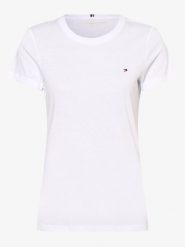 Tommy Hilfiger T-shirt Kobiety Bawełna biały, XXXL. Białe t-shirty damskie Tommy Hilfiger, bez wzorów, z bawełny, eleganckie, bez kołnierzyka. Za 179.95 zł.