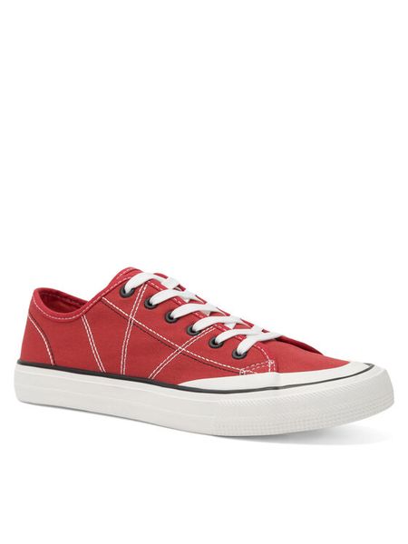 Lanetti Trampki S23V013A-1 Czerwony. Czerwone trampki męskie Lanetti, bez wzorów, z materiału, bez zapięcia. Za 64.99 zł.