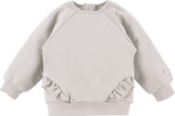 Eevi Bluza beżowa dresowa z falbanką dla dziewczynki Simply Comfy Eevi 80. Brązowe bluzy dla dziewczynek Eevi, bez wzorów, z dresówki, bez ramiączek, bez kaptura. Za 54.99 zł.