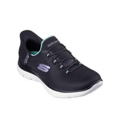 Buty do chodzenia damskie Skechers Summits Diamond Dream. Czarne obuwie sportowe damskie Skechers, bez wzorów, z materiału, trekkingowe. Za 358.00 zł.