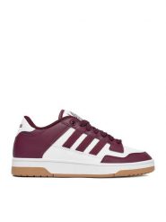 Adidas Sneakersy WB-RAPID COURT LOW J Bordowy. Czerwone buty sportowe dziewczęce Adidas, bez wzorów, ze skóry, bez zapięcia. Za 179.99 zł.